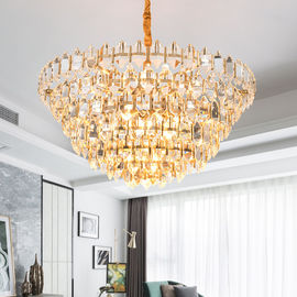 Suspension crystal luminaire Gold Hanging Lamp For Living room Sitiing room Decor (WH-AP-97)