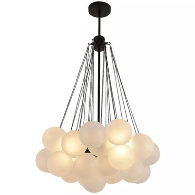 Modern Glass Ball Chandelier Black Gold Frosted Glass bubble light (WH-GP-190)