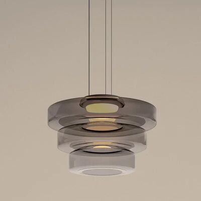 Modern LED Amber Glass Chandelier for Restaurant Bedroom Living Room Bar Pendant Lights (WH-GP-197)