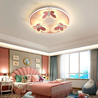 girl bedroom lamp Indoor Study Salon Creative Decorative pink Butterfly ceiling lamp(WH-MA-301)
