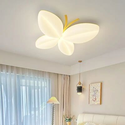 Bedroom Ceiling Lamps Creative Princess Room Little Girl Warm Romantic Butterfly Ceiling Lights(WH-MA-312)