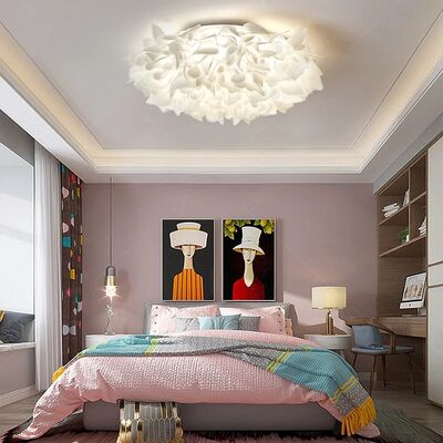 Restaurant Lamp Home Decor Bedroom Living Room Romantic White Flower Ceiling Lights(WH-MA-321)