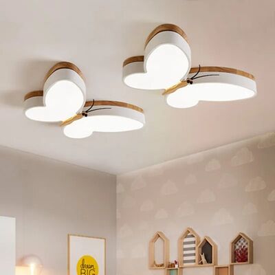 kids ceiling light Bedroom Boys And Girls Baby Cute Modern wood butterfly ceiling light(WH-MA-341)