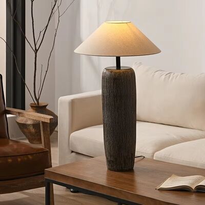 Lounge Standing Light Living Room Sofa Decoration Japanese Antique Pottery Floor Lamp(WH-VFL-20)