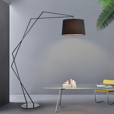 Decor Indoor Lighting Living Room Bedroom Home Fabric Lampshade Fishing Floor Lamp(WH-VFL-38)