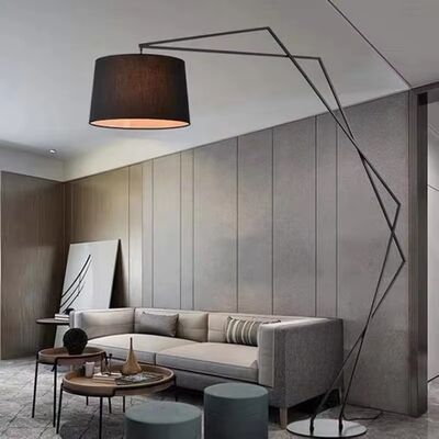 Decor Indoor Lighting Living Room Bedroom Home Fabric Lampshade Fishing Floor Lamp(WH-VFL-38)