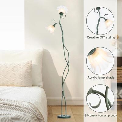 Rural Floor Lamp Home Bedroom Bedside Lamp Warm Romantic Flower Modern Lily Floor Lamp(WH-MFL-182)