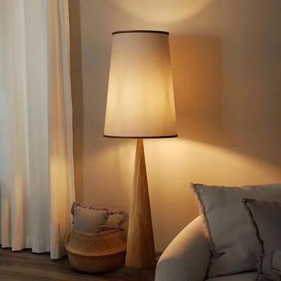 Bedroom Bedside Light Home Decoration Fabric Lamp Shade E27 Led Wabi Sabi Floor Lamps(WH-MFL-184)