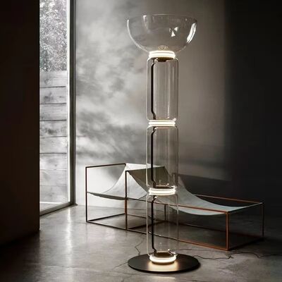 Indoor Decor Standing Light Bedroom Bedside Lamp clear glass LampShade Noctambule Floor Lamp(WH-MFL-192)