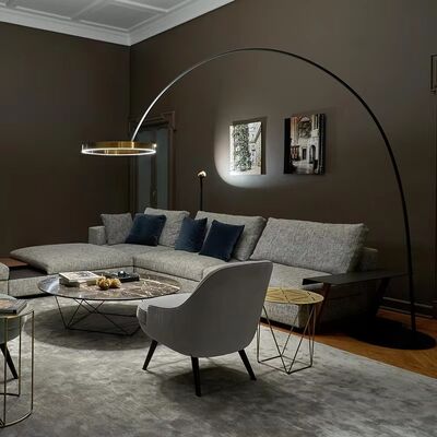 Living Room Sofa Light Bedroom Home Decor Circle Lamp Modern LED Mito Largo Floor Lamp(WH-MFL-193)