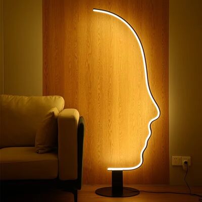 Indoor Lighting Lustre Fixture Bedroom Bedside Standing Light Nordic Human Face Led Floor Lamp(WH-MFL-222)