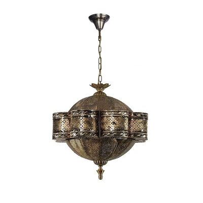 Southeast Asia Retro Exotic Bedroom Restaurant Cafe Hotel Bar Hollow Carved Chandelier Lamps (WH-DC-71)