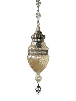 Light brown handmade glass Pendant lamp Moroccan bedroom bedside chandelier (WH-DC-76)