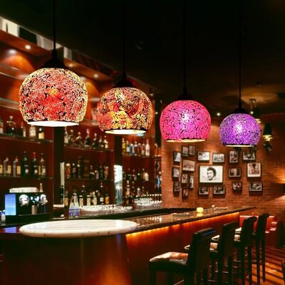 LED Colorful Glass Hanging Lamp Morocco Decor Turkish Mosaic Lamps (WH-DC-86)