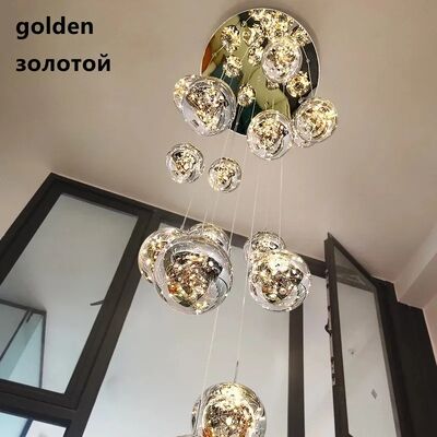 Modern Led Chandelier Glass Ball Pendant Light Staircase LED Decor Lusters(WH-NC-125)