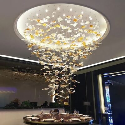 Modern Hotel Lobby Maple Leaf Lamp Banquet Hall Lobby Lamp   (WH-NC-139)