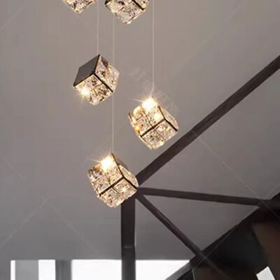 Modern home decoration crystal chandelier Staircase LED Hanging Lamp  (WH-NC-147)