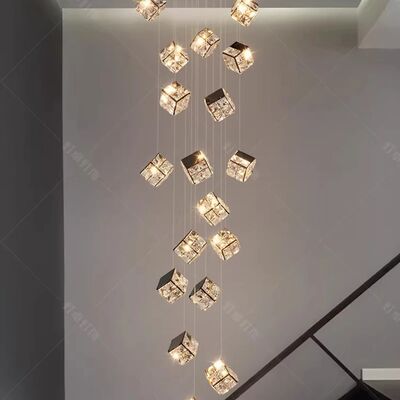 Modern home decoration crystal chandelier Staircase LED Hanging Lamp  (WH-NC-147)