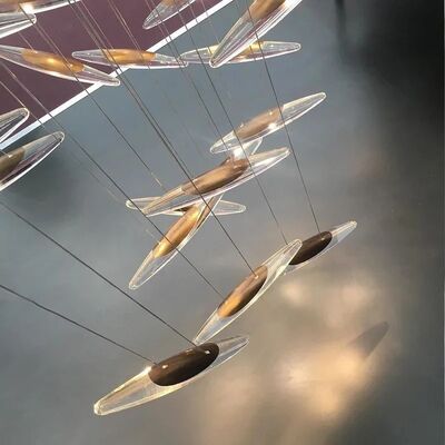 Luxury Crystal Chandelier Modern Long Staircase Chandelier  (WH-NC-149)