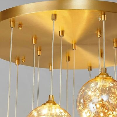Modern Glass Ball LED Pendant Lights Staircase Chandelier (WH-NC-154)