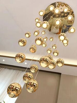 Nordic Minimalist Staircase Lighting Suspended Ceiling Lamp Circular Staircase Chandelier(WH-NC-155)
