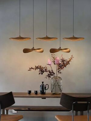 Japanese Wabi-sabi Style Retro Solid Wood Staircase Chandelier(WH-NC-156)