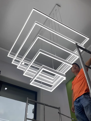 Staircase Square Pendant Lamp Modern Decoration Ceiling Lighting Fixture(WH-NC-162)