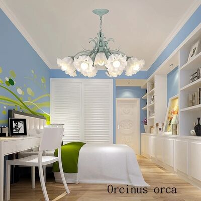 Art Parlor Dining Room Bedroom Chain Suspension Modern Romantic Flowers Chandeliers Lily of the Valley Flower Chandelier(WH-MI-470)