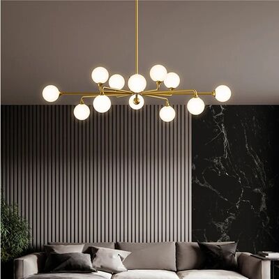 Postmodern chandelier luxury deco gold chandeliers Staggered Glass Globes Chandelier(WH-MI-484)