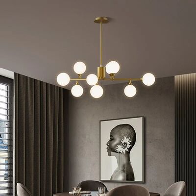 Postmodern chandelier luxury deco gold chandeliers Staggered Glass Globes Chandelier(WH-MI-484)