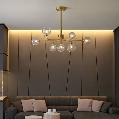 Postmodern chandelier luxury deco gold chandeliers Staggered Glass Globes Chandelier(WH-MI-484)