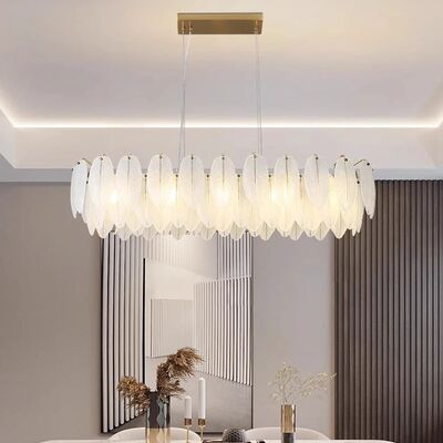 Nordic home decor dining room Pendant lamp lights indoor lighting Ceiling lamp hanging light Glass Feather Chandelier(WH-MI-487)