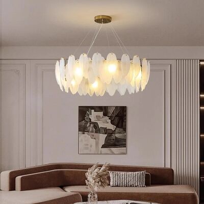 Nordic home decor dining room Pendant lamp lights indoor lighting Ceiling lamp hanging light Glass Feather Chandelier(WH-MI-487)