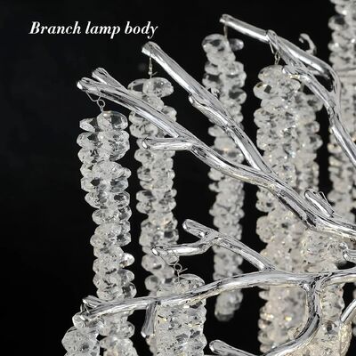 Modern Rectangle Crystal Chandeliers Large for Dining Living Room Silver Long K9 Crystal Chandeliers (WH-CY-260)