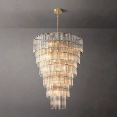 Large Hanging Lamps for Living Room Hotel Lustre Gold Nordic Luxury Glass Bar Big Ceiling Chandelier (WH-CY-264)