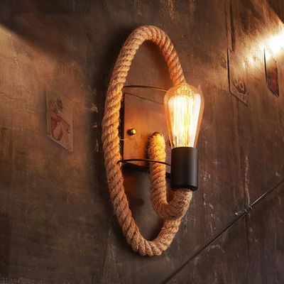 loft wall light Edison Bulb Aisle Stairs Bar Coffee Shop vintage hemp rope Wall lamp （WH-VR-12）