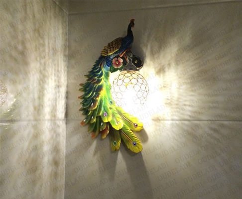 Crystal Wall Lamp Bohemia Peacock Retro Wall Light Bedside Lamp (WH-VR-61)