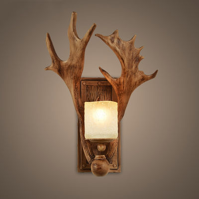 Vintage wall lamp living room bedside bedroom art wall light aisle cafe corridor hotel restaurant antler lamp (WH-VR-68