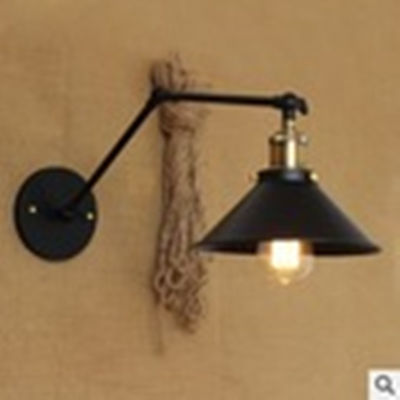 Wrount Iron Brass Vintage Wall Lamp Light For Cafe Room Edison brass wall lamp （WH-VR-105）