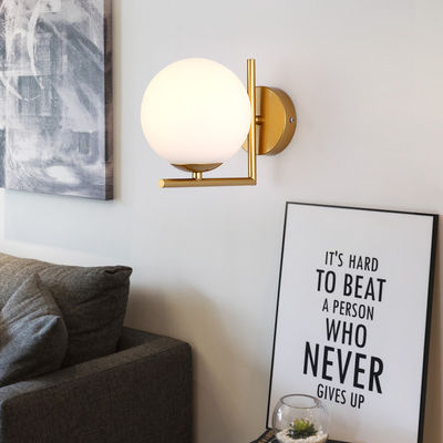 Modern Gold Wall Lamp Glass Ball Wall Saconces Indoor home wall mounted led lamps (WH-OR-17)