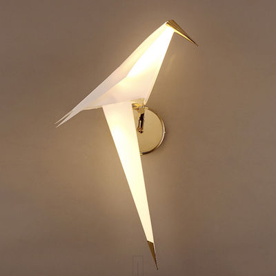 LED Bird Design Wall Lamp Bedside Lamp Creative Origami Paper Crane Wall Light（WH-OR-18）