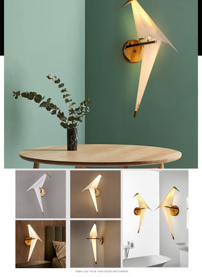 LED Bird Design Wall Lamp Bedside Lamp Creative Origami Paper Crane Wall Light（WH-OR-18）