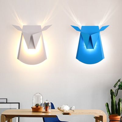 Modern Simple Deer Head Wall Lamp Bedroom Bedside Lamp Corridor aisle ntler wall light（WH-OR-24）