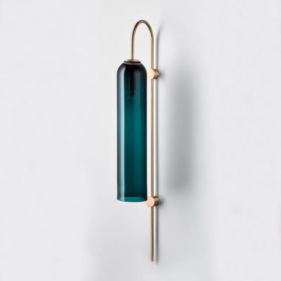 Creative Northern Europe tube Hotel prototype room glass blue wall lamp （WH-OR-50）