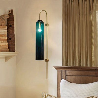 Creative Northern Europe tube Hotel prototype room glass blue wall lamp （WH-OR-50）