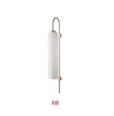 Creative Northern Europe tube Hotel prototype room glass blue wall lamp （WH-OR-50）