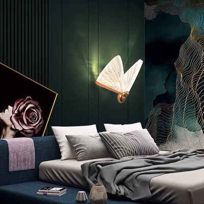 Postmodern Minimalist Living Room Bedroom Bedside Butterfly Led Wall Lamp(WH-OR-55)