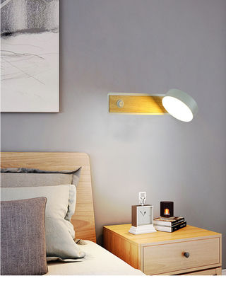 Adjustable Wall Mounted Bedside led wall lamp with switch (WH-OR-61)