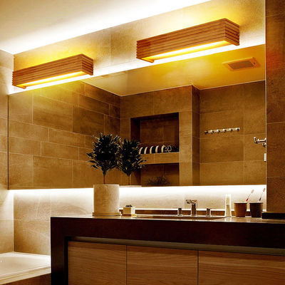 Japanese Style Led Lamp Oak Wooden Wall Lamp Nordic Solid Wood Mirror nordic wooden wall lamp（WH-OR-62)