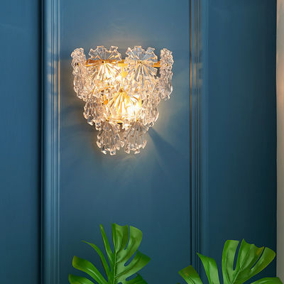 Luxury Glass Wall Lamp Nordic Postmodern Bedroom Bedside Background Sconce Lamp（WH-OR-75）